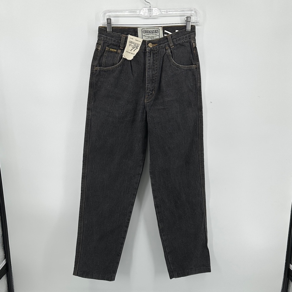 VTG Y2K Hip Hop Baggy Fabric Lined Comfort Black Relaxed Fit Jeans Sz28